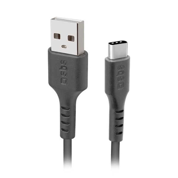 USB-A - USB-C kabel 2 m - sort