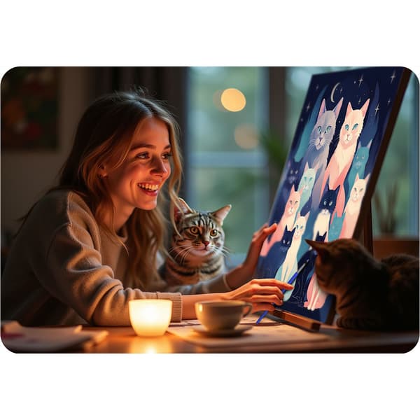 Mal efter nummer billede 40x50 cm Massido Katte