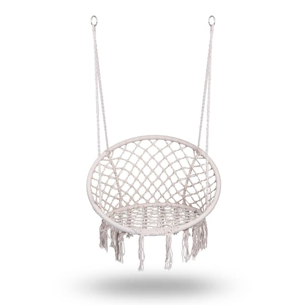 Hängande trädgårdsgungstol BOHO beige