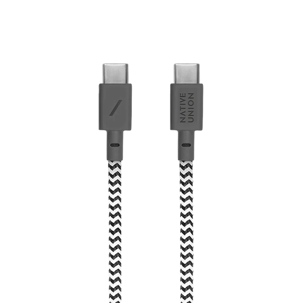 Native Union bæltekabel - USB-C - USB-C kabel, 1,2 m (skifergrøn)