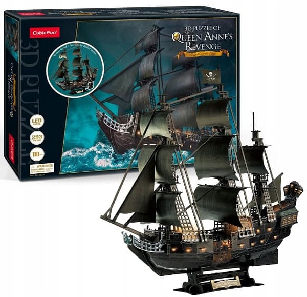 CUBIC FUN 3D-pussel Queen Annes hämnd 293 bitar LED-version L522h