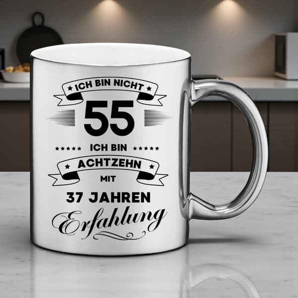 Rolig mugg, en present till en 55-årsdag