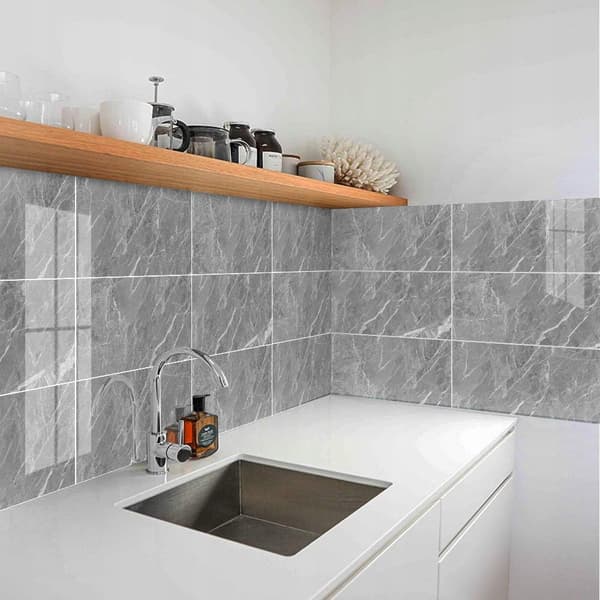 SELVKLÆBENDE MARMOR PVC LAMINATPANEL BLANK 80x40 cm panel8