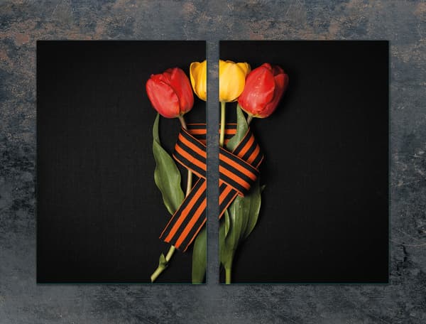 GLASPLADE TIL KØKKEN 2x35x52 ROSES