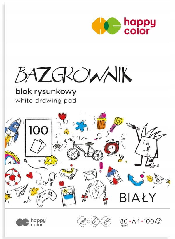 Happy Color Scribble tegneblok A4 100 ark 80 g