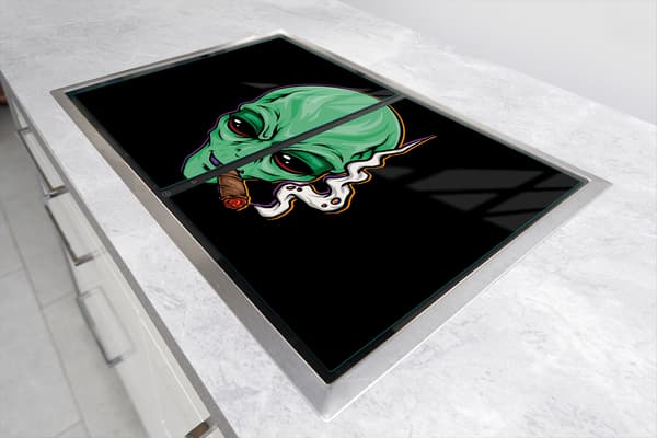 GLASSKYDDSPLÅT 75x52 UFO