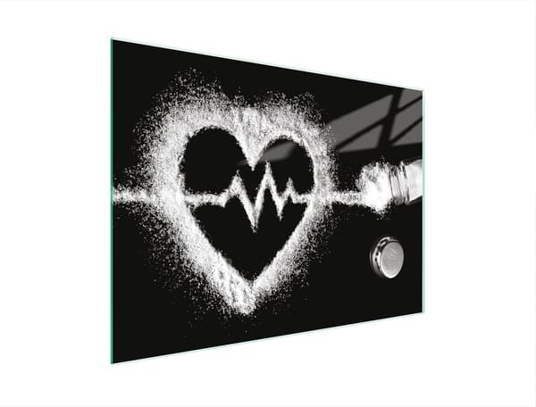 GLAS SKÄRBRÄDA 30x22 HJÄRTA