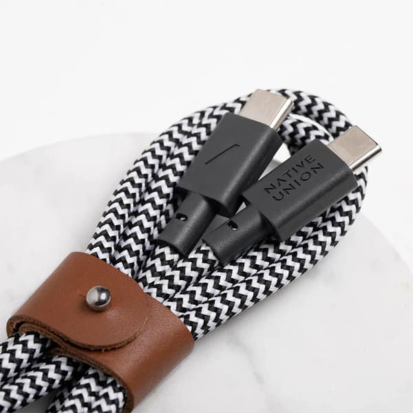Native Union-bälteskabel - USB-C - USB-C-kabel, 1,2 m (skiffergrön)