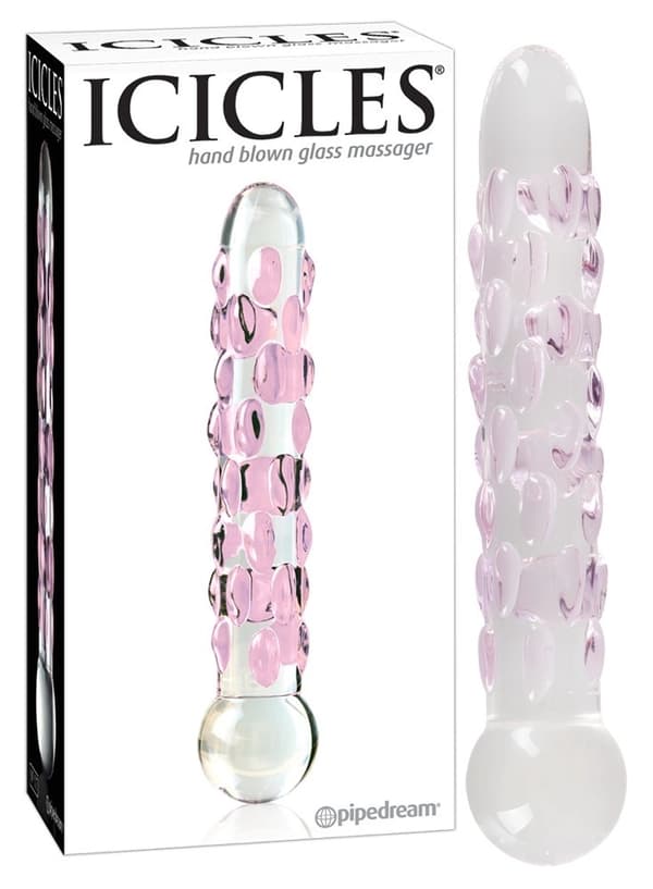 Icicles Exklusiv Glasdildo med Prickar