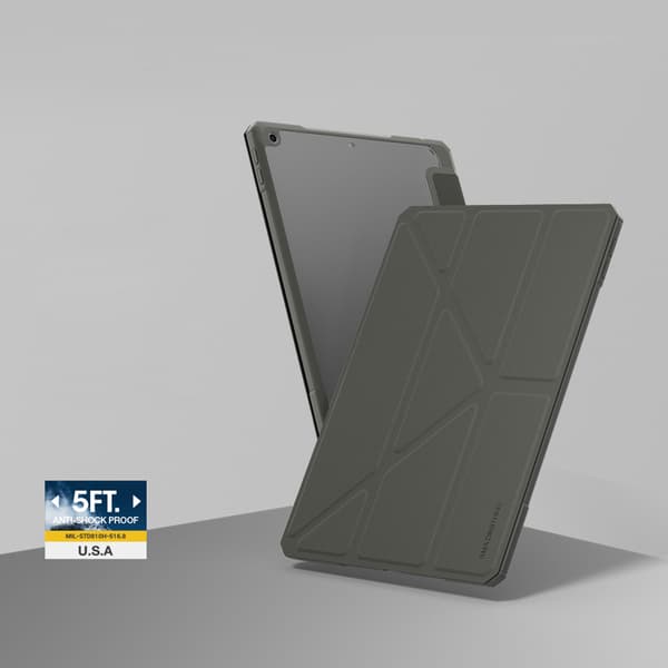 Etui med stativ og stylusholder til iPad Air M3 11'' - grå