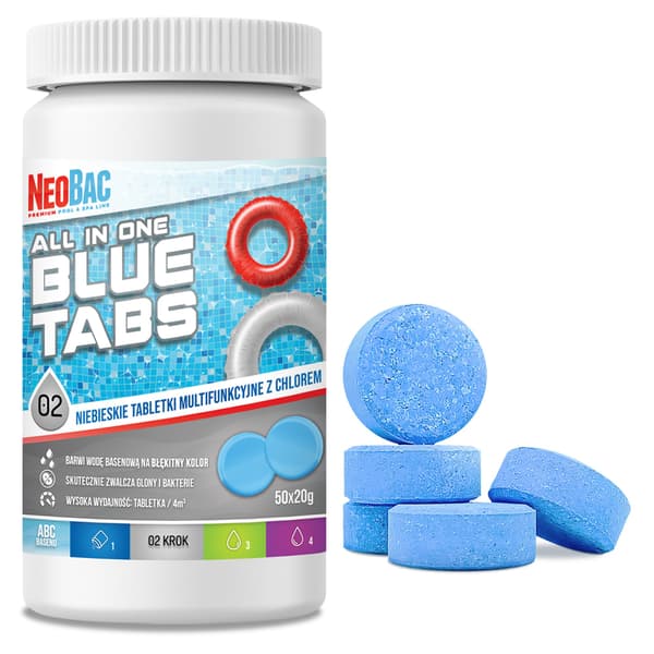 NeoBac BLUE TABS multifunktionelle pooltabletter 50 stk.