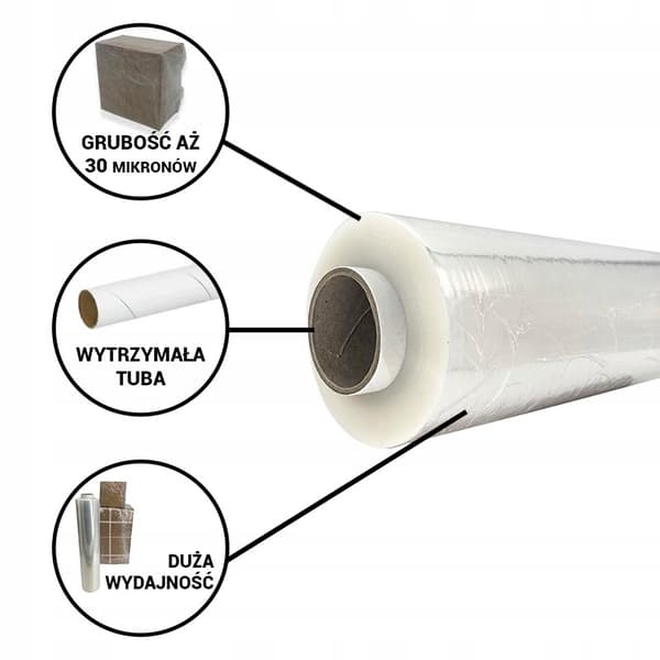 Strækfolie transparent 30 μm 3 kg