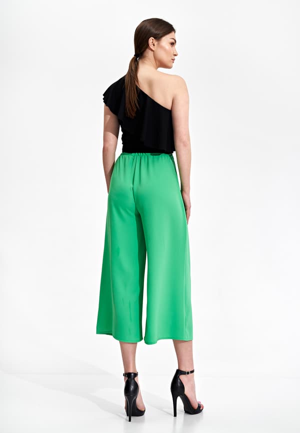 Damculottes eleganta dambyxor gröna storlek L M860