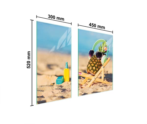 GLASBESKYTTELSESPLADE 75x52 ANANAS