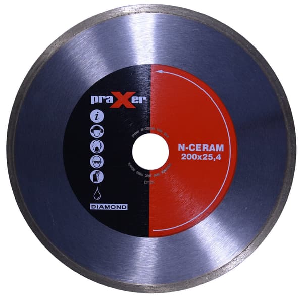 N-CERAM 200 mm PRAXER diamantskive til fliser
