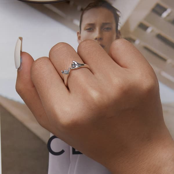 Justerbara silverringvisare Silver S925