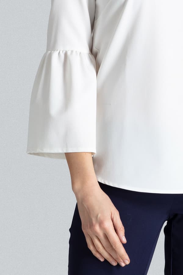 Blus L010 cremefarvet bluse XL