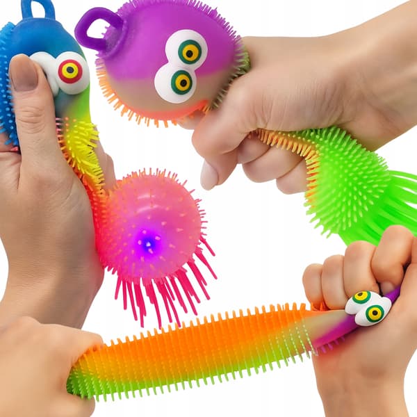 Squishy OCTOPUS strækbar GLØDENDE blæksprutte 21 cm
