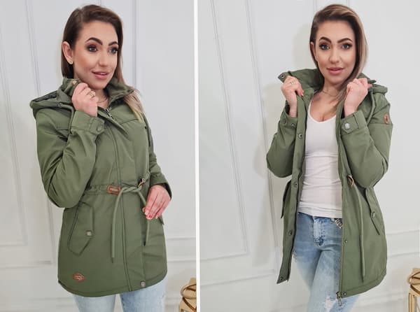 Klassisk dameudgave høstparkas med overgangsmodus 3XL marinblå