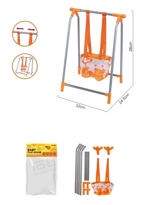 Gunga för dockor för självmontering - Sett Baby Play House