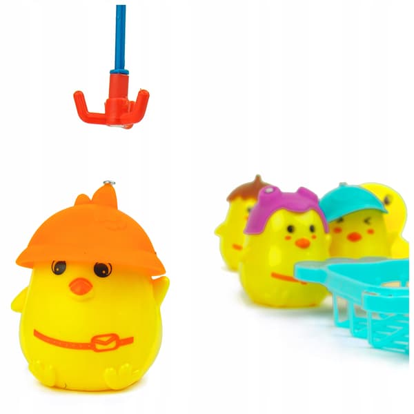 Ankkojen kalastusta vavalla. Pelihallipeli, jossa on suuri joukko ankkoja koukussa.
