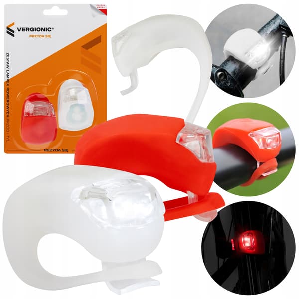 Minicykellampe LED-lys for og bag 3 lysindstillinger
