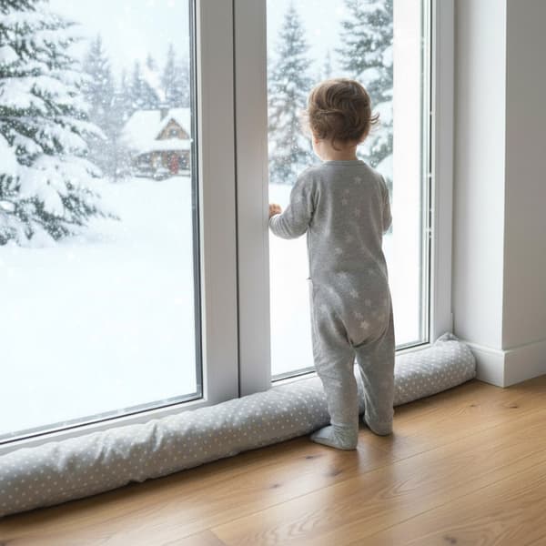 Minky kudde spjälsängsskydd 200 cm - grå vallmo