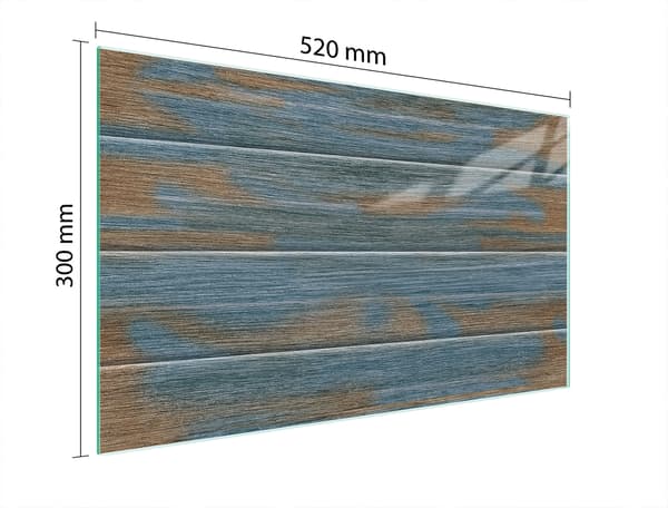 GLAS SKÆREBRÆT 52x30 TRÆ