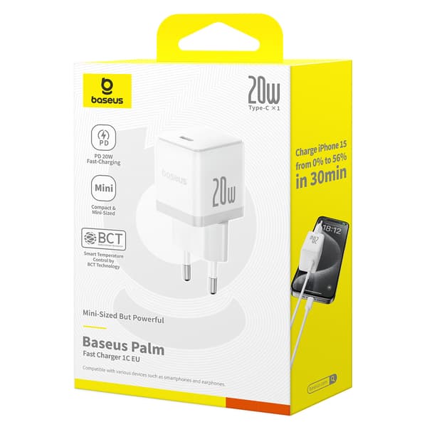 Palm 20W USB-C vægoplader - Hvid