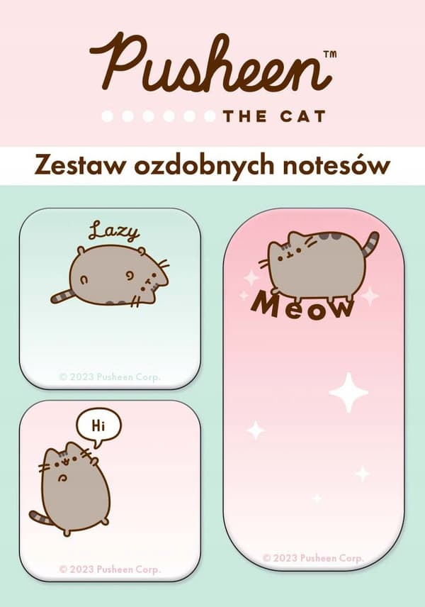 Pusheen Sticky Notes-anteckningsblockset