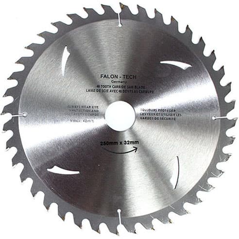 Falon-Tech 250x32 mm 60T hårdmetal savklinge til træ og brædder