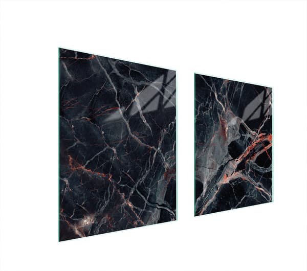 GLASSKYDDSPLÅT FÖR SPIS 85x52 MARMOR