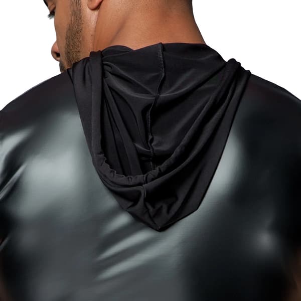 Noir Stilfuld Mat Herre Hættevest Sort 2XL