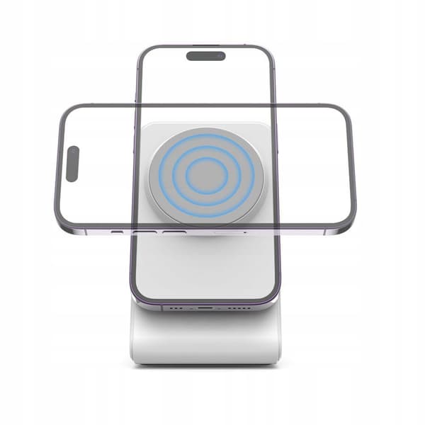 QI15W-A38 MagSafe trådlös stationär smartphoneladdare - vit
