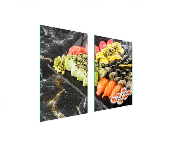 GLASBESKYTTELSESPLADE TIL KØKKEN 65x52 SUSHI
