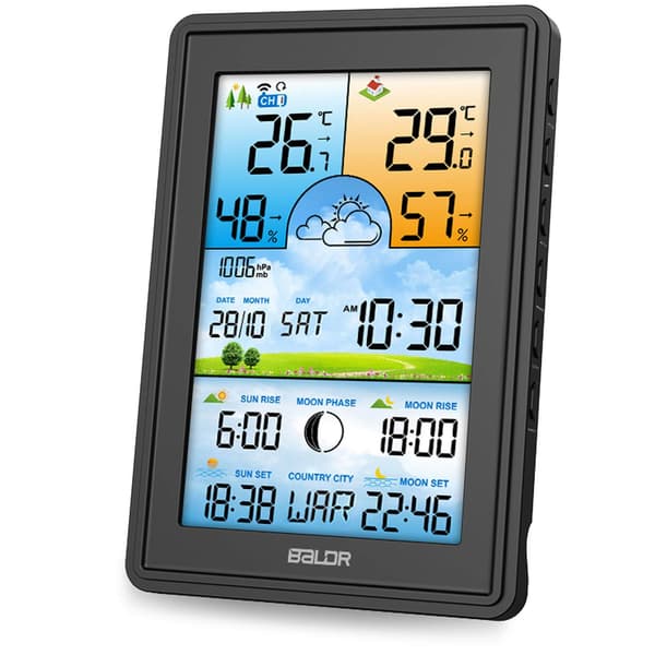 Vejrstation med display BD-906 sort