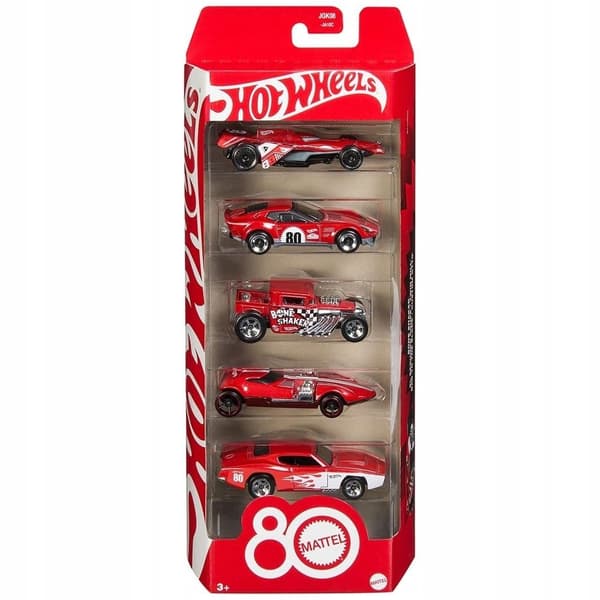 Hot Wheels 80-års jubilæumsbiler 5-pak