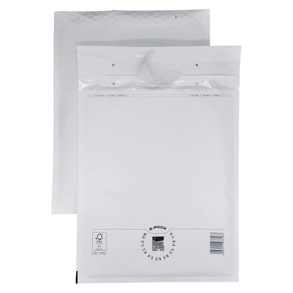 E-Pack bubbelkuvert H18 vita 100 st