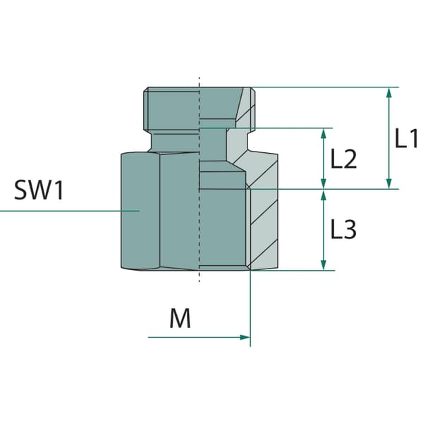 Lige skrueforbindelse 12L M16x1.5 M18x1.5