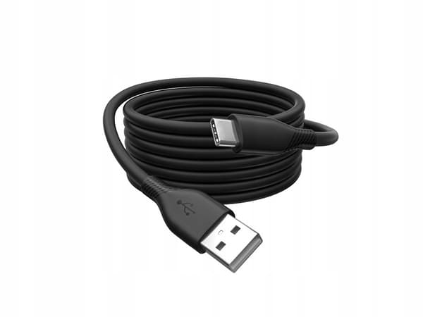 DIGITUS silikonivirtakaapeli USB-A - USB-C, USB 2.0 60W, 1m musta