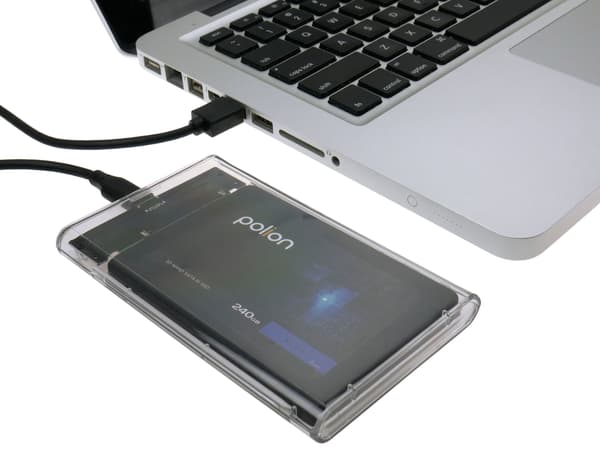 2,5" SATA USB 3.2 HDD/SSD-bås USB-C -> USB-A | gennemsigtig