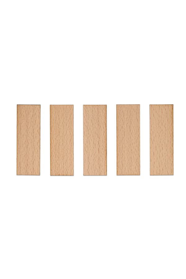 Trævæger til stearinlys 75x25x1 mm 5 stk.