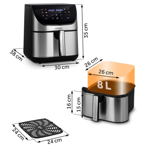 Airfryer 8l Berdsen 1700W BD-659 silver