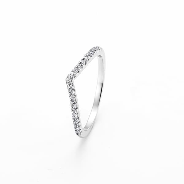 925 Silverring Zirkoner Ringstorlek 17