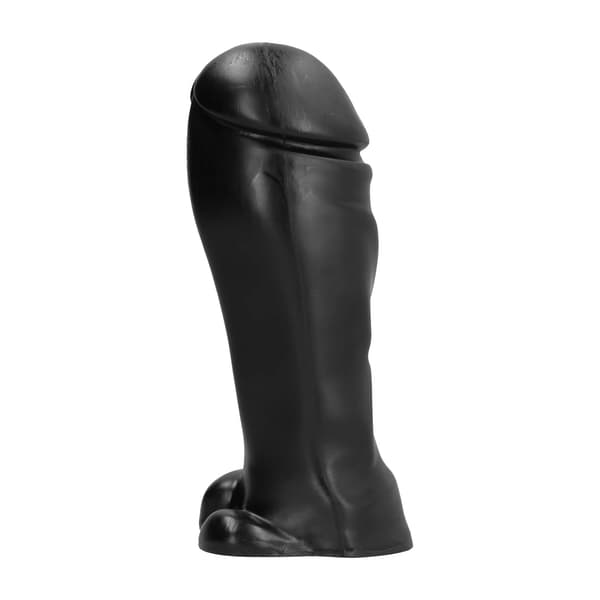 Helsort Dildo uden testikler 22 cm
