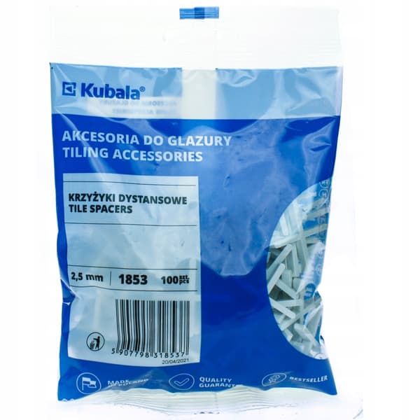 KUBALA fliseafstandsholdere 2,5 mm 100 stk