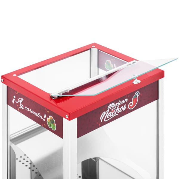 Varmeskab til nachos og popcorn, LED-belyst, 45L