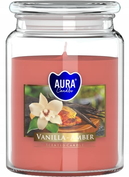 AURA Duftlys VANILJE - AMBER 100 timer snd99-355