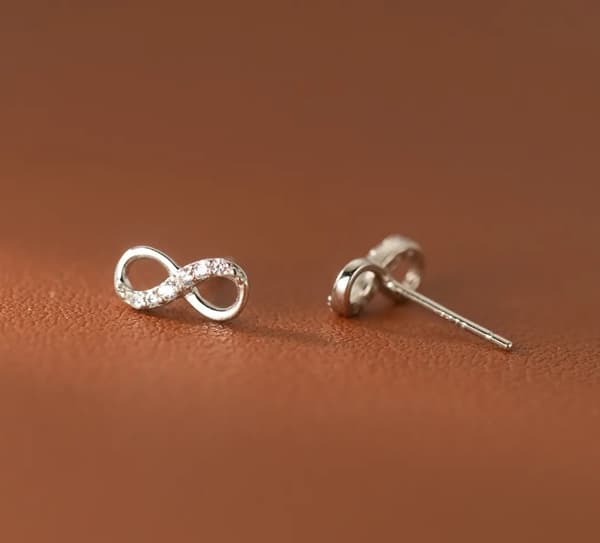 Pendientes de plata Pendientes infinitos Pendientes de cobre