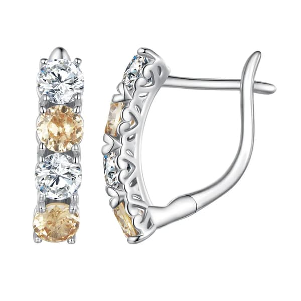 Pendientes de Plata Aros Circonitas Plata 925
